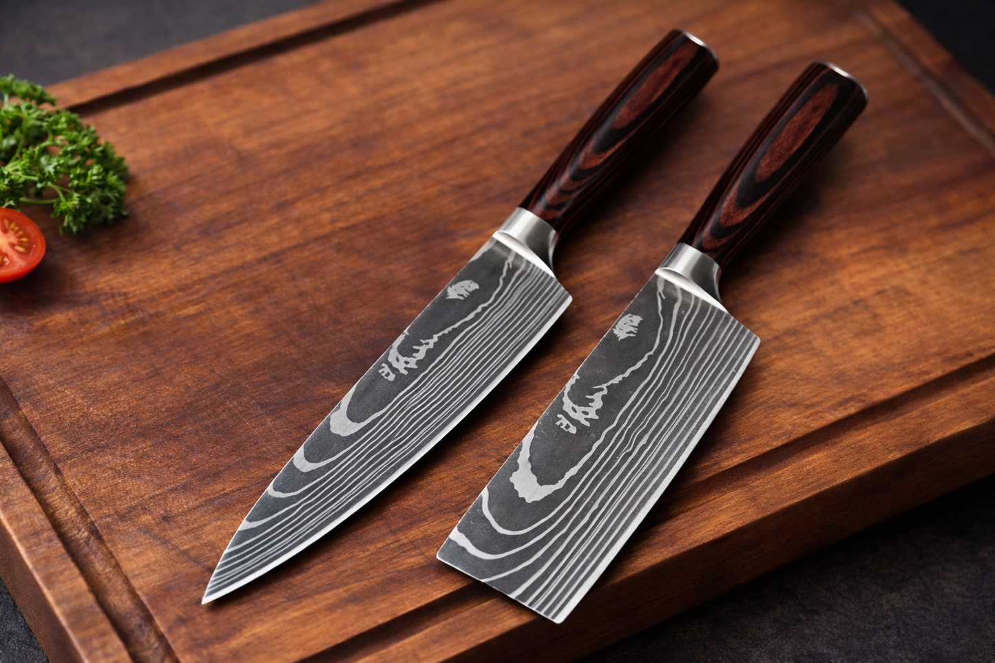 Chef's Damascus Knife Set