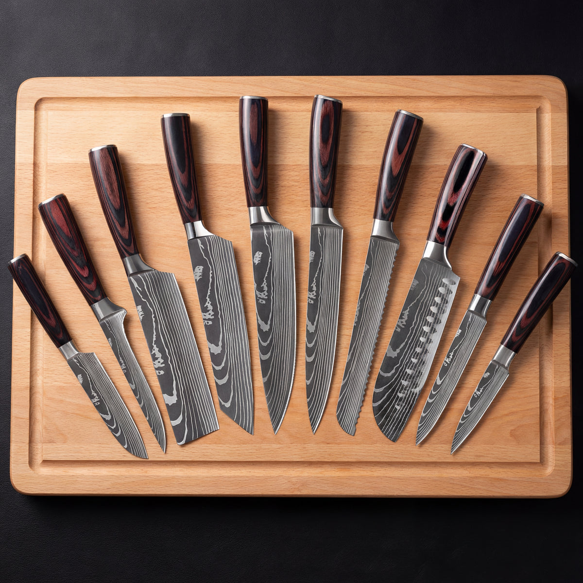Chef's Damascus Knife Set