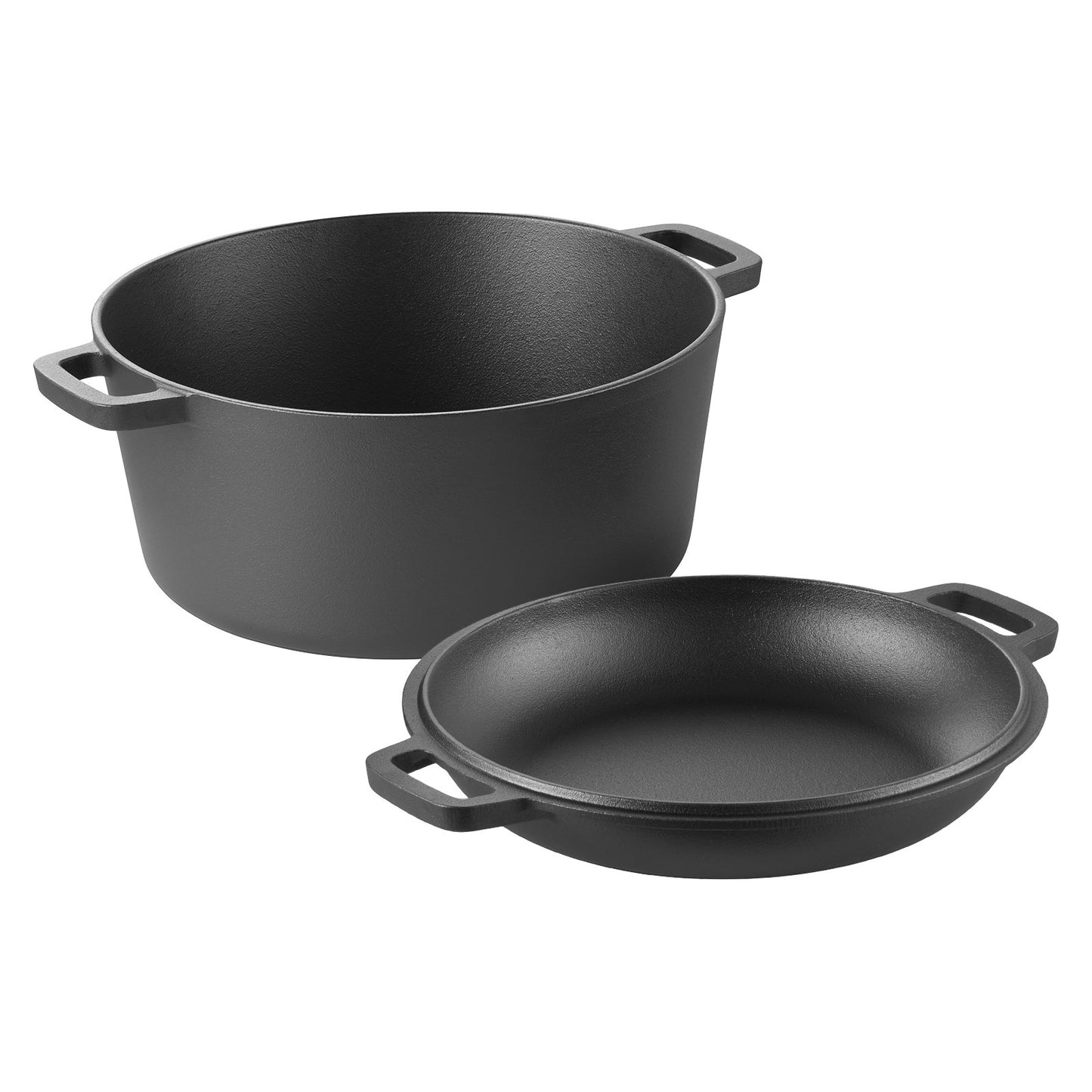 2-in-1 Cast Iron Dutch Oven | 5QT