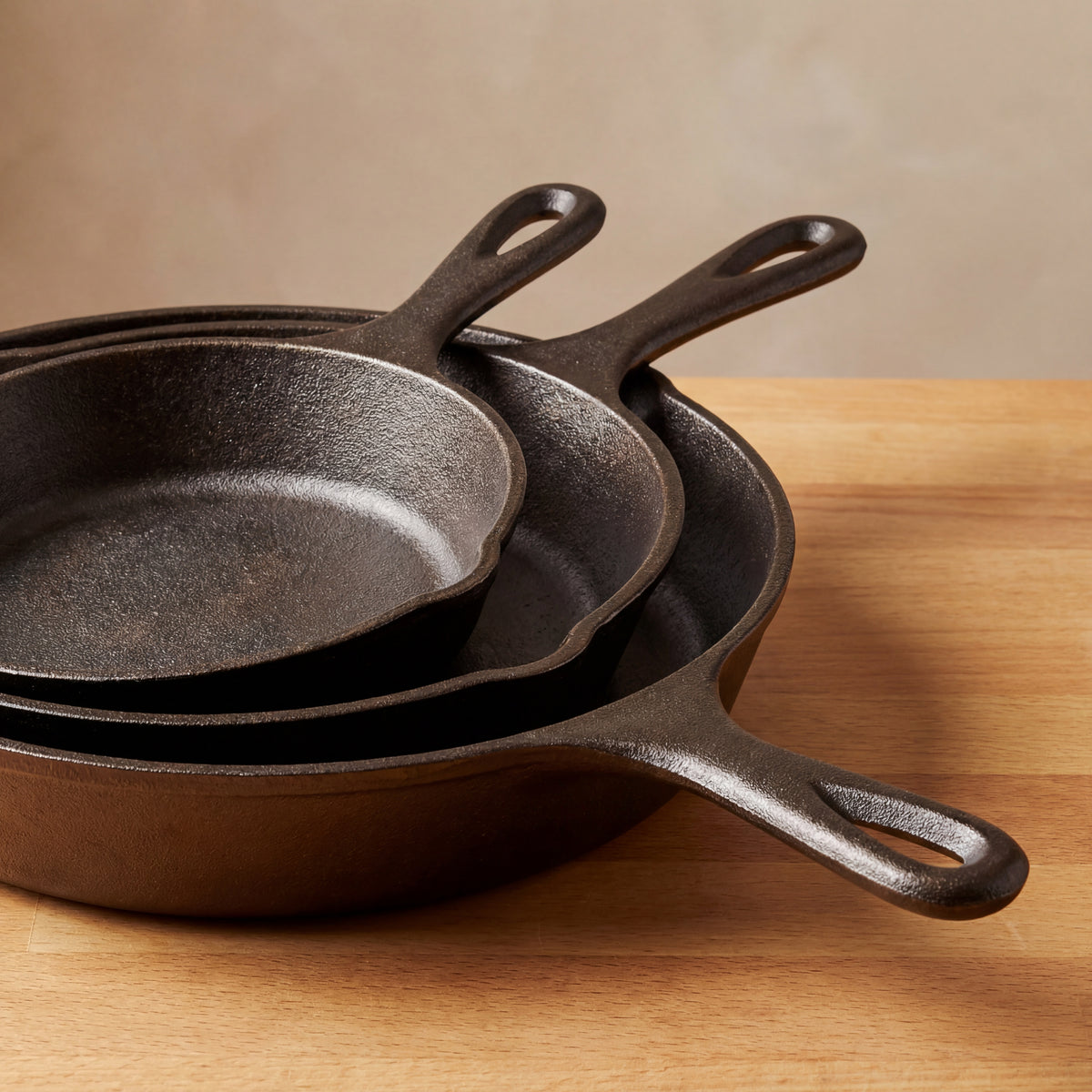 3-Piece Cast Iron Skillet Set