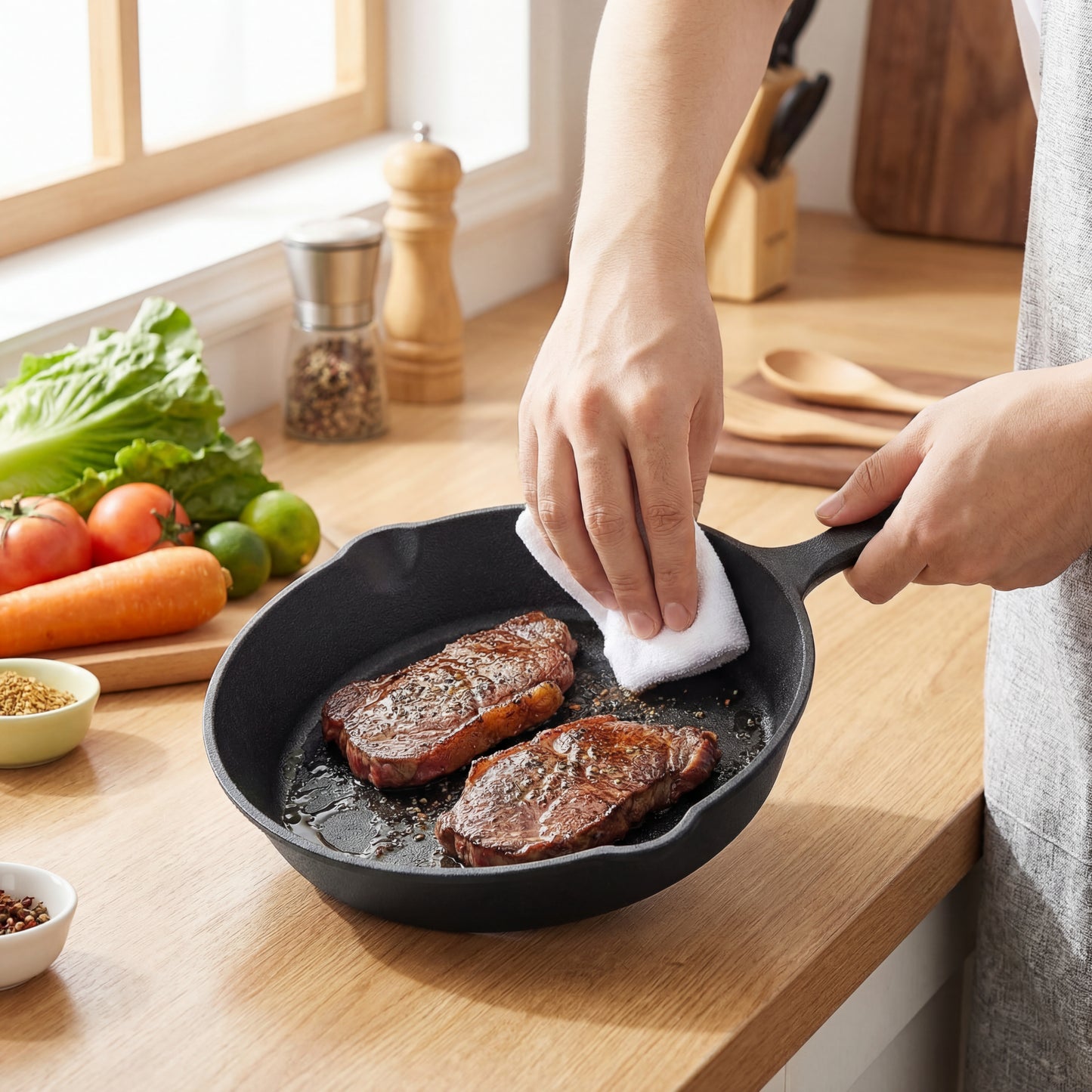 3-Piece Cast Iron Skillet Set